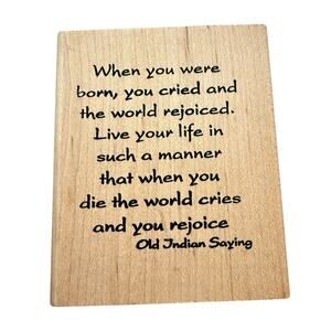 Connors Collectibles When You Were Born Rubber Stamp